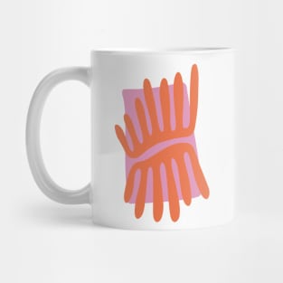 Pink and Orange Leaves Matisse Inspired Abstract Mug